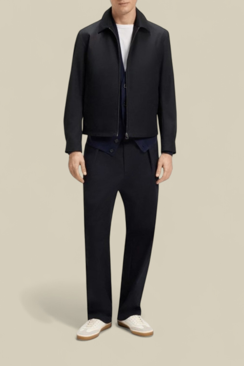 תמונת כל הלוק של בוס X דיויד בקהאם ז'קט קל